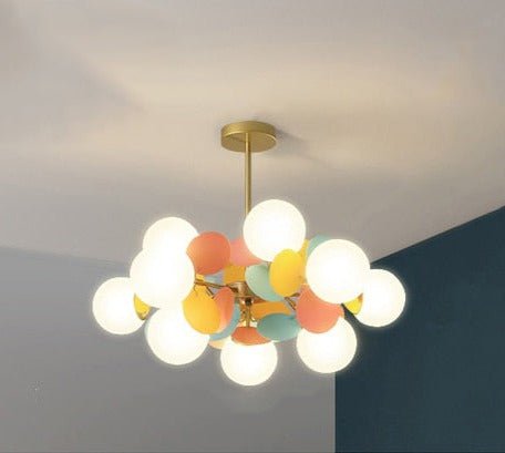 Mila Chandelier - 10 Heads - Colorful - 26.4" x 10.4" / 67cm x 26.5cm / Warm White 3000K - Level Decor
