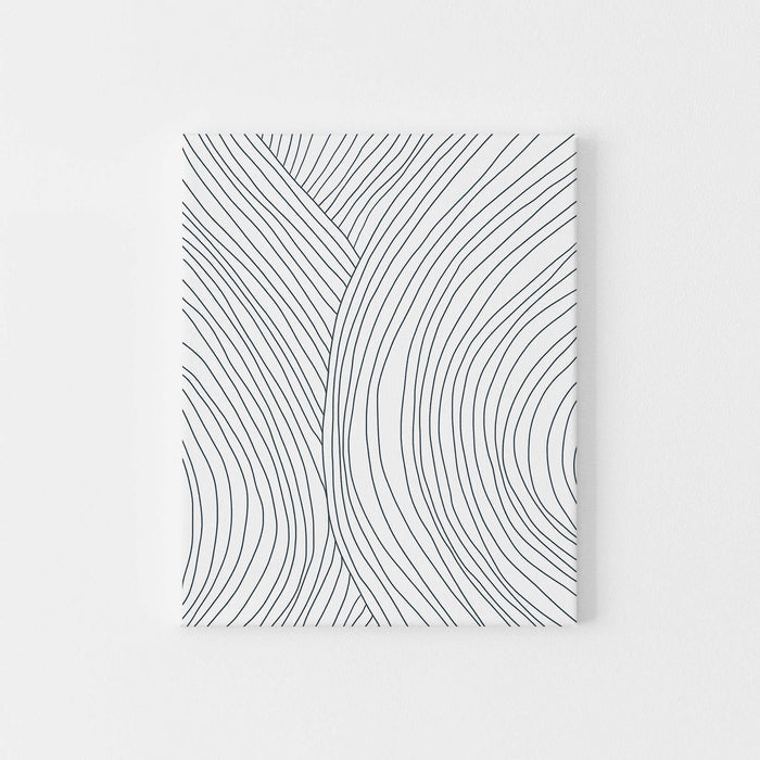 Blue and White Minimalist Modern Contour Drawing Wall Art Print or Canvas - Jetty Home