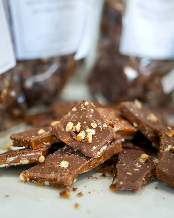 Mint Chocolate Pecan Toffee