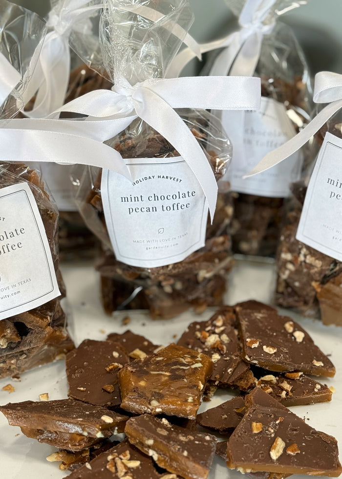Mint Chocolate Pecan Toffee