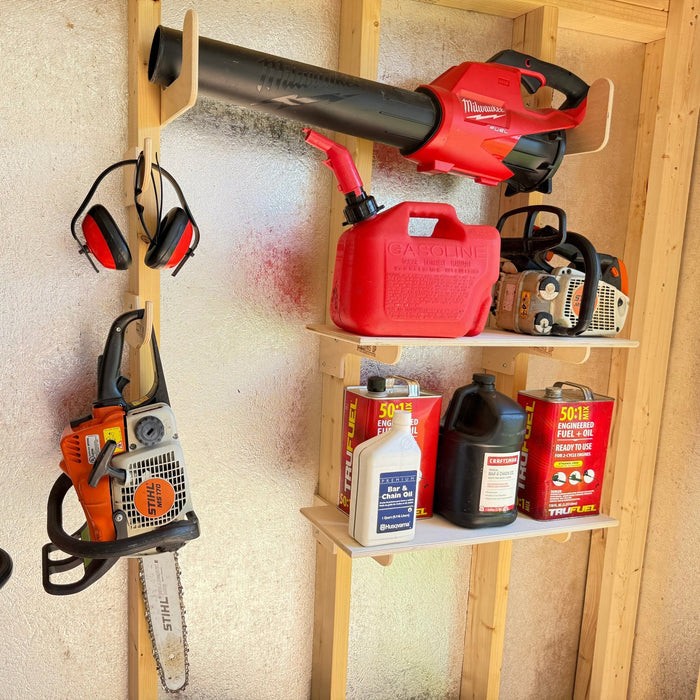 Shed Shelf and Bracket Kit - Stud Mount - HangThis Up