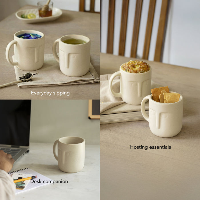 Moai Ceramic Coffee Mug Set Of 2