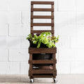 garden caddy and trellis
