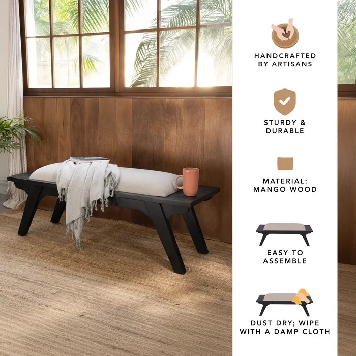 Monochrome Upholstered Bench