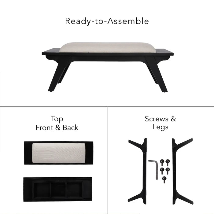 Monochrome Upholstered Bench