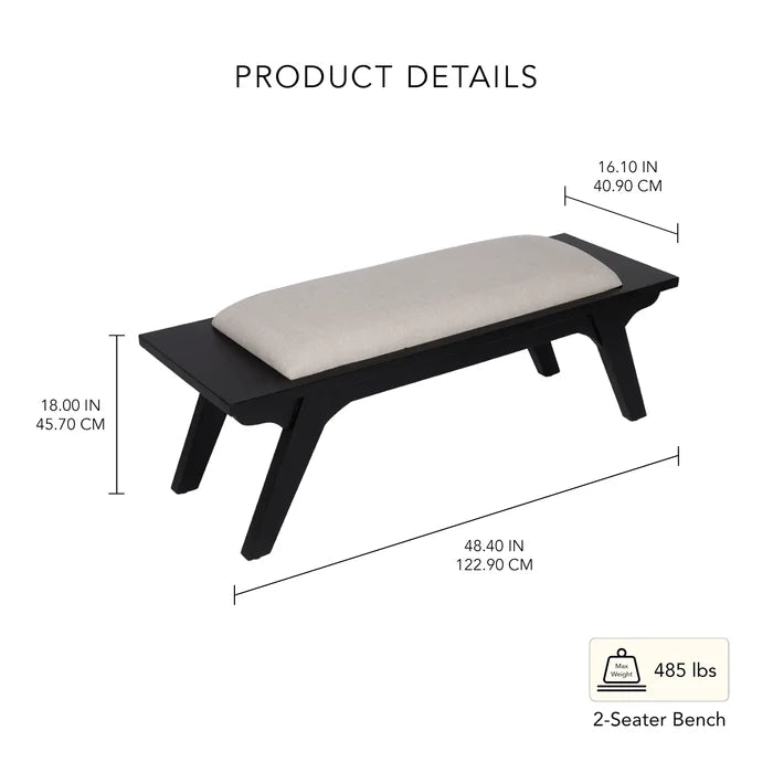 Monochrome Upholstered Bench