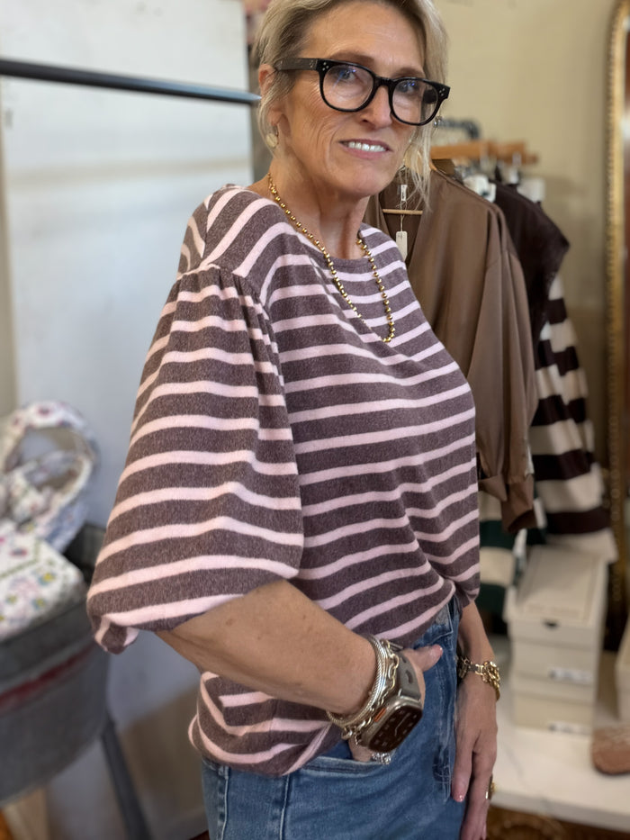 Monroe Top - Berry/Pink