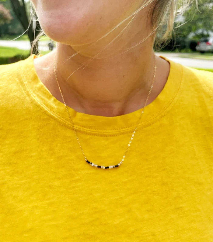 Morse Code Necklace BRAVE