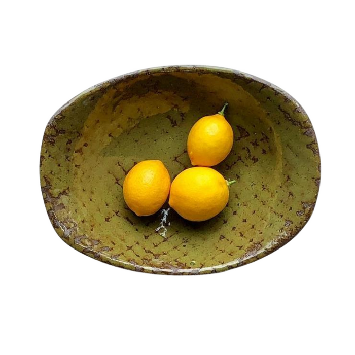 Moss Green Square End Bowl
