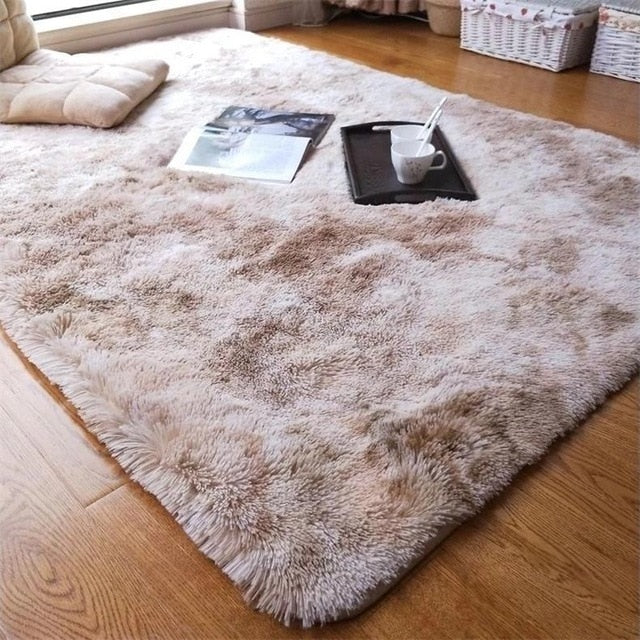 Motley Plush Soft Fluffy Rug - Motley Camel / 120x160cm - Level Decor