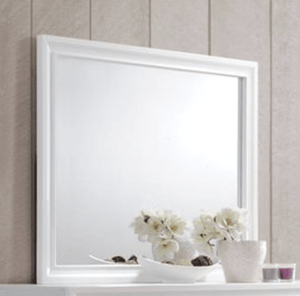 Naima Mirror in White Doba
