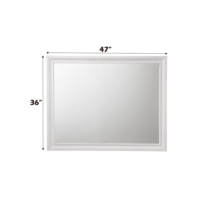 Naima Mirror in White Doba