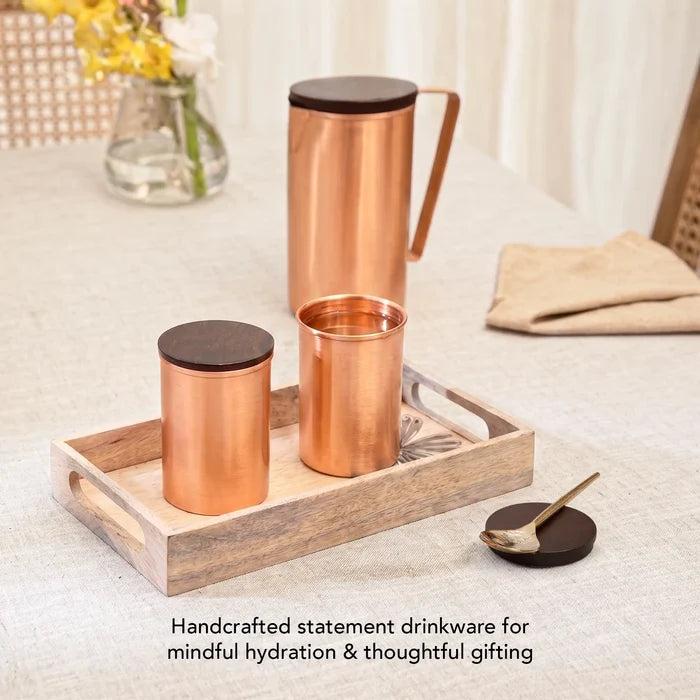 Neer Copper Tumbler with Lid - Set of 2