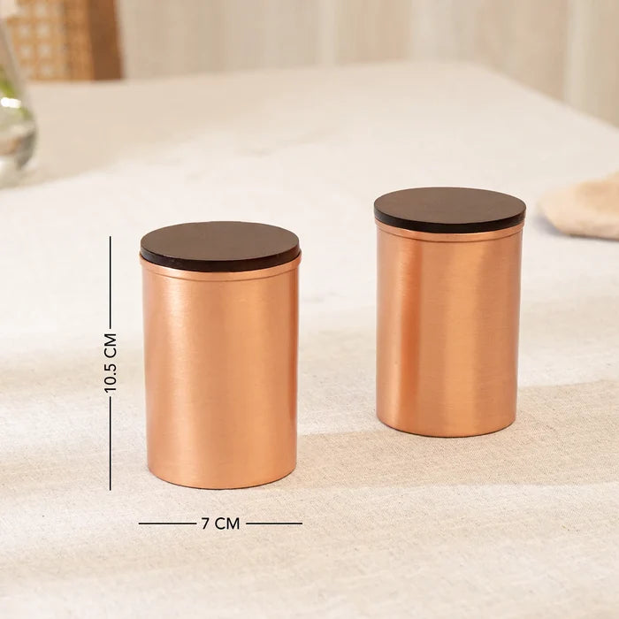 Neer Copper Tumbler with Lid - Set of 2