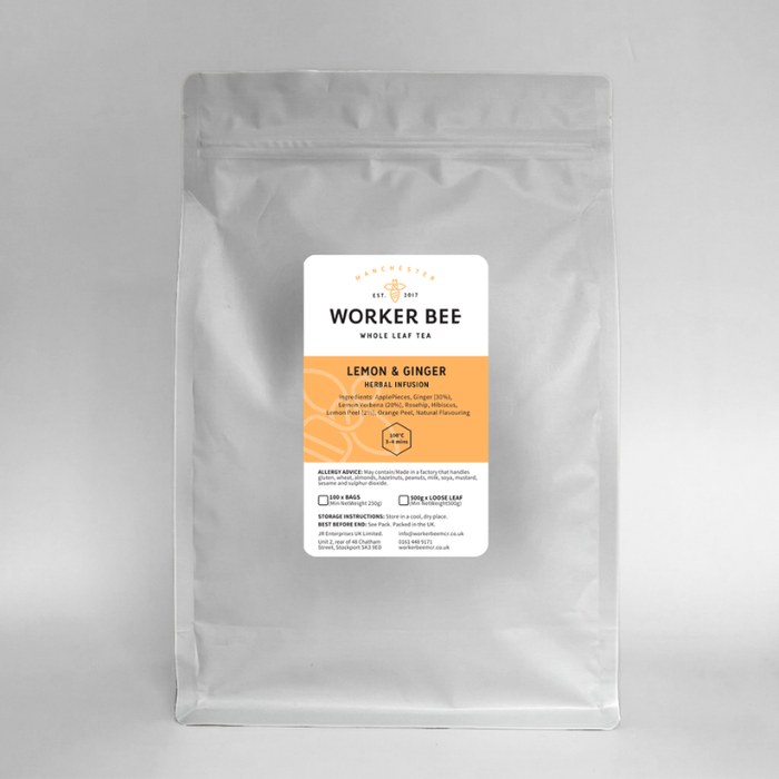 New - Lemon and Ginger Infusion - Biodegradable Tea Bags (100)
