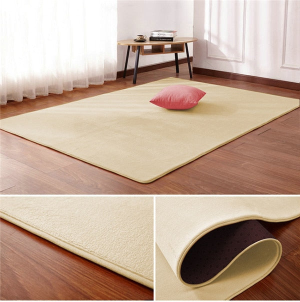 Non-Slip Nordic Coral Velvet Rug - Level Decor