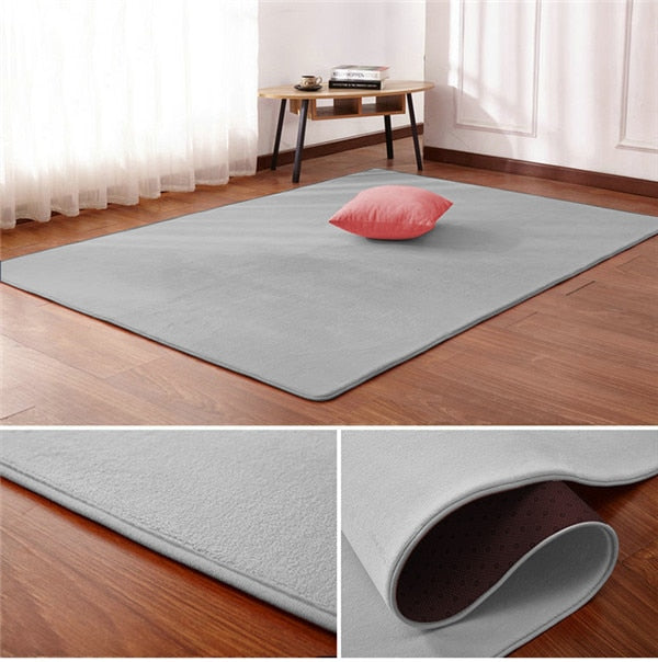 Non-Slip Nordic Coral Velvet Rug - Level Decor