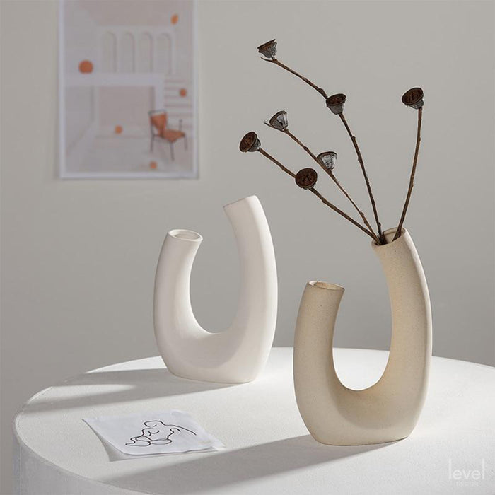 Nordic Dried Flower Ceramic Vase - Level Decor