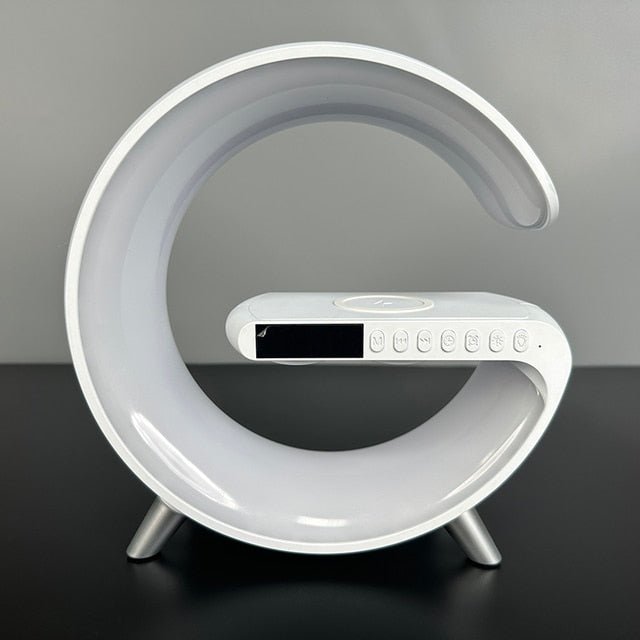 Octavia Table Lamp - White / 9" x 3.3" x 9.13" / 22.8cm x 8.4cm x 23.2cm - Level Decor