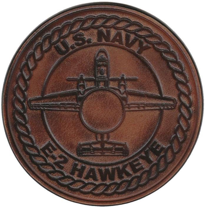 Officially Licensed US Navy E-2 Hawkeye Leather Patch