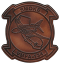 Officially Licensed USMC VMFA-134 Smoke F-4 Phantom Leather Patches