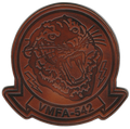 Officially Licensed USMC VMFA-542 Tigers Leather Patches