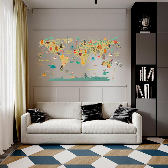 Our World Map Wall Decal - Divine Heart L.A.