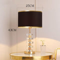Parchway & Co. Crystal and Linen Table Lamp - Divine Heart L.A.