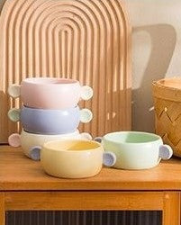 Pastel Binaural Wave Ceramic Ovenware Collection Parchway & Co.