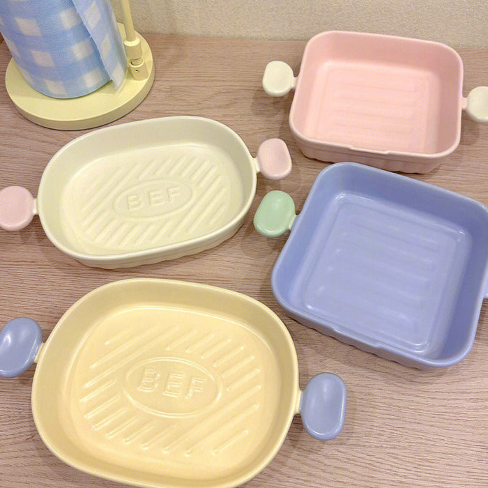 Pastel Binaural Wave Ceramic Ovenware Collection Parchway & Co.
