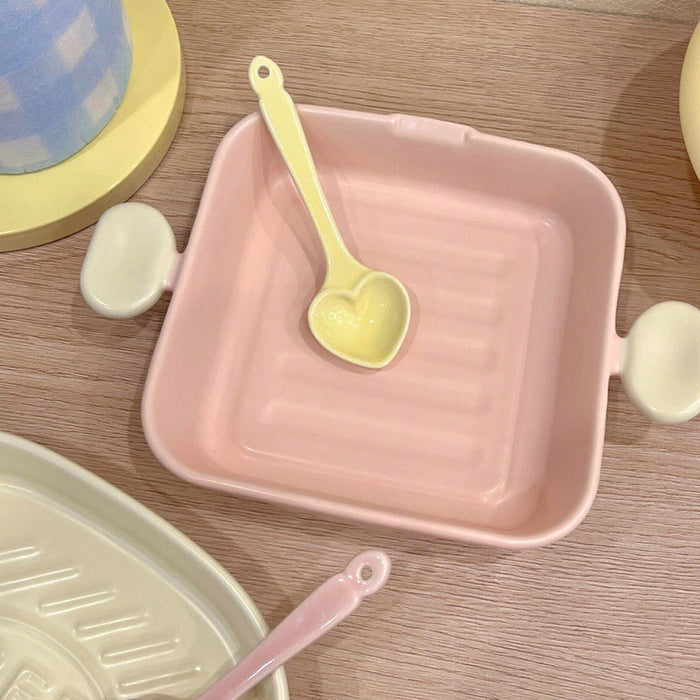 Pastel Binaural Wave Ceramic Ovenware Collection Parchway & Co.