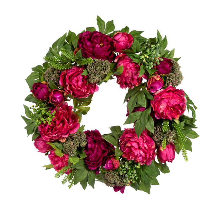 Peony Wreath, 22"