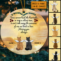 Personalised A Whisper From Heaven Circle Ceramic Ornament - Personalized Cat Lovers Decorative Christmas Ornament