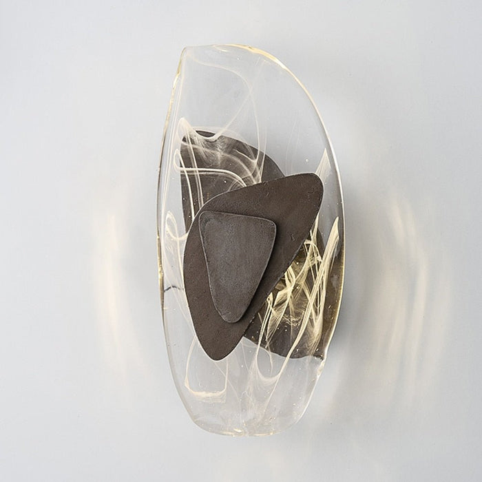 Petra Wall Lamp - Black with Crystal / Warm White (2700-3500K) / 7.9" x 11.8" / 20cm x 30cm - Level Decor