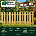 Picket Panel Smooth Tanalised Timber Round Top – Durable & Elegant Garden Fencing-Eclipse Fencing