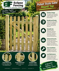 Picket Style Gate Round Top – Elegant Timber Garden Gate-Eclipse Fencing