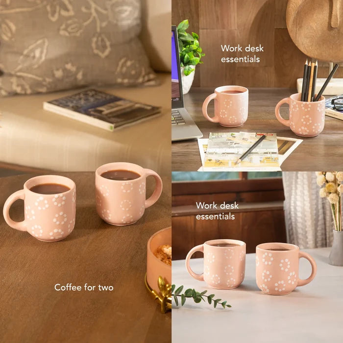 Pink Pastel Ceramic Mug set of 2