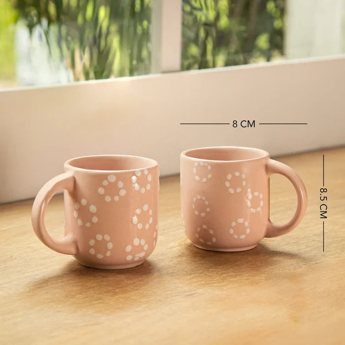 Pink Pastel Ceramic Mug set of 2