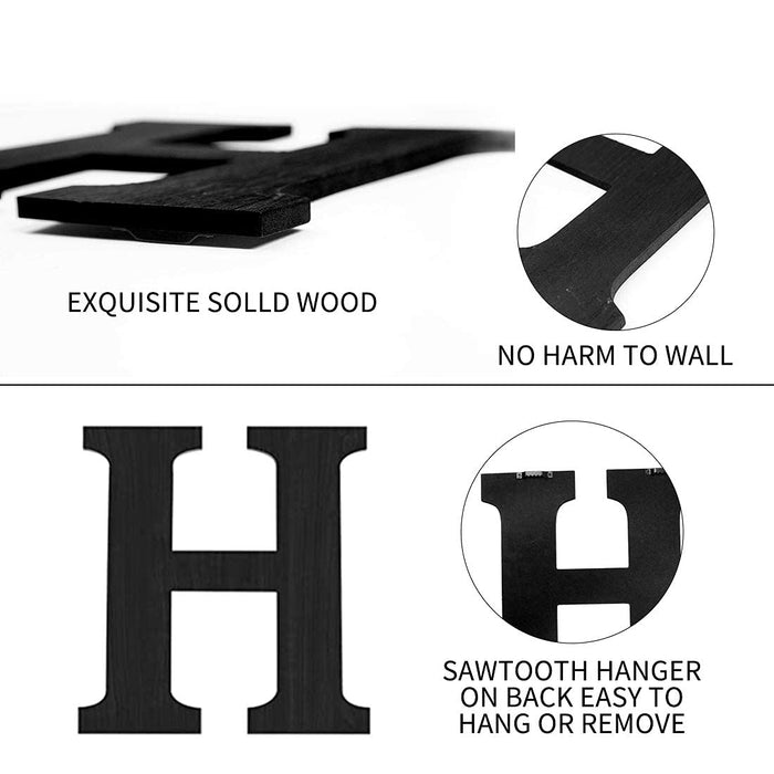 Pinkpum Wood Home Sign with Eucalyptus Wreath for O Home Decor Wall Decor Hanging Farmhouse Wall House Decor Wood Letters for Wall Art Rustic Home Decor Wall Decor Living Room Kitchen Entryway Black