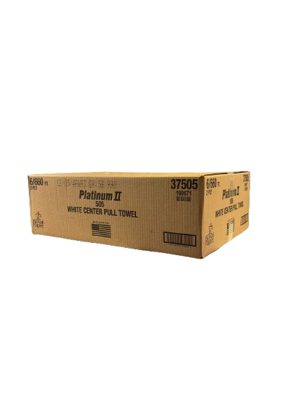 Platinum II White Center Pull Towel