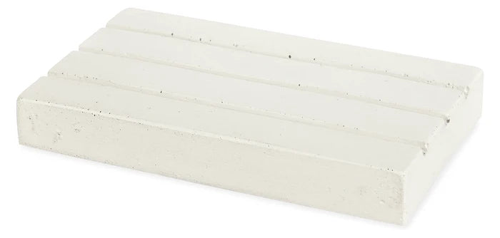 PLC White Soap Grooved Tray & Tumbler Set