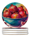 Pomegranates II Large Sandstone Coasters Pack of 4 Doba