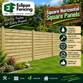 Pressure Treated Horizontal Square Fencing Panels – Modern, Durable Garden Fencing-Eclipse Fencing