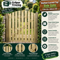 Pressure Treated Slatted Curved Top Side Gate – Durable & Stylish Garden Access-Eclipse Fencing