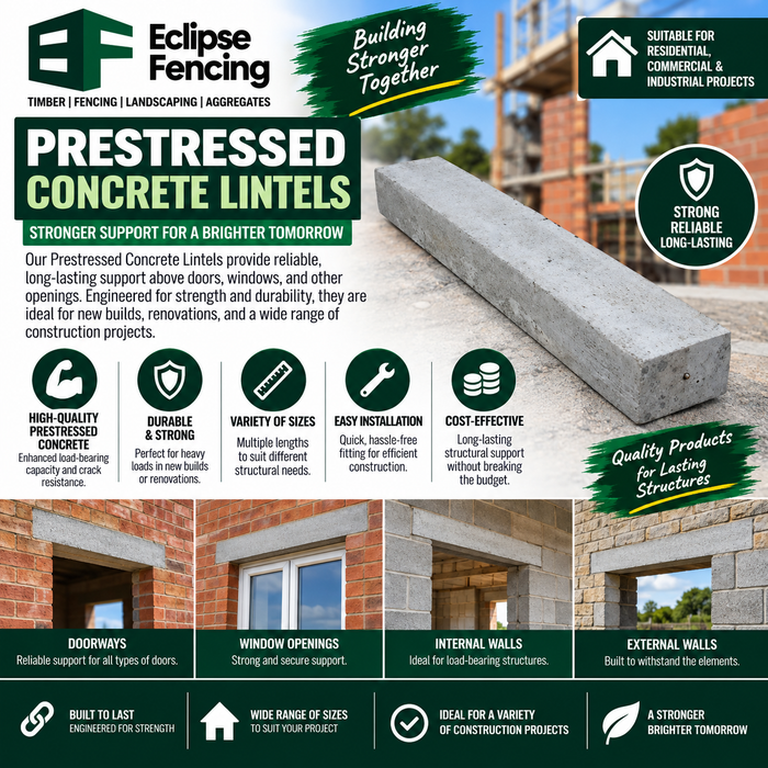 Prestressed Concrete Lintels – Strong & Durable Structural Support-Eclipse Fencing