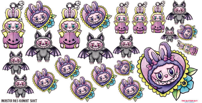 Printed Decal Sheet - Monster Pals | Decals from The Glitter Guy