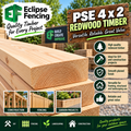 PSE 4x2 Redwood Timber – Strong, Smooth & Versatile-Eclipse Fencing