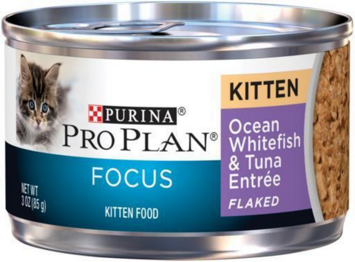 Purina Pro Plan Flaked Ocean Whitefish and Tuna Wet Kitten Food