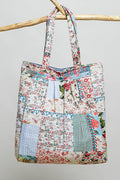 Quilted Patchwork Shoulder Tote Bag by POL