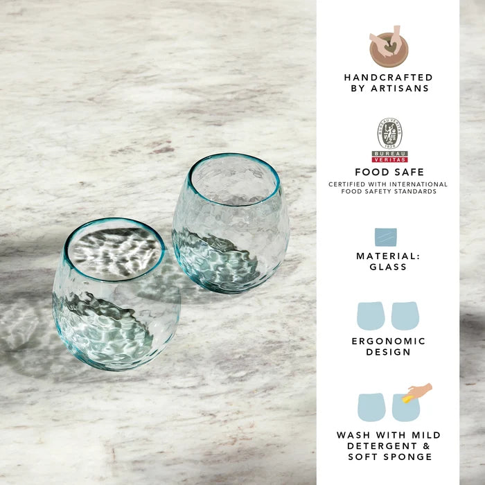 Quoise Glass Tumbler Set of 2 (Round)
